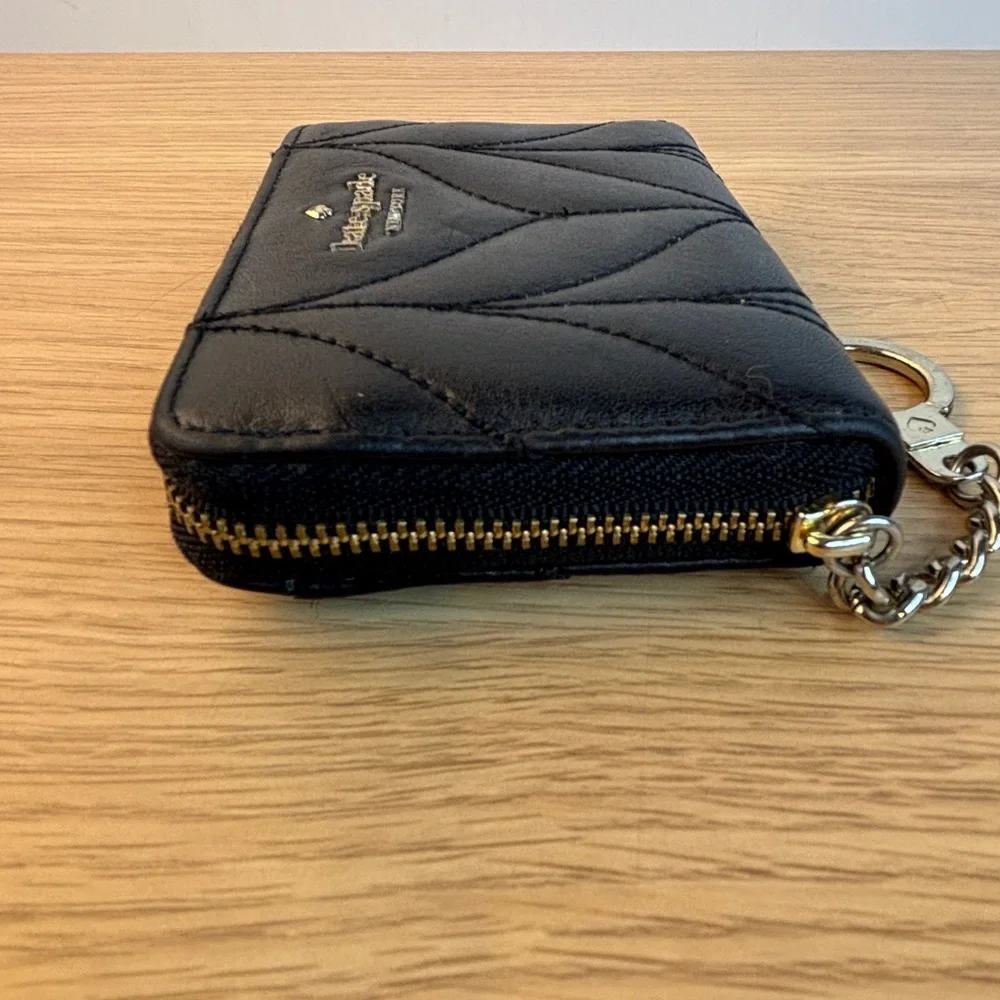 Kate Spade‎ Briar Lane Quilted Black Leather Dani Wallet Keychain